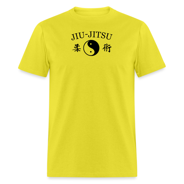 Jiu-Jitsu Yin and Yang Kanji Men's T-Shirt - yellow