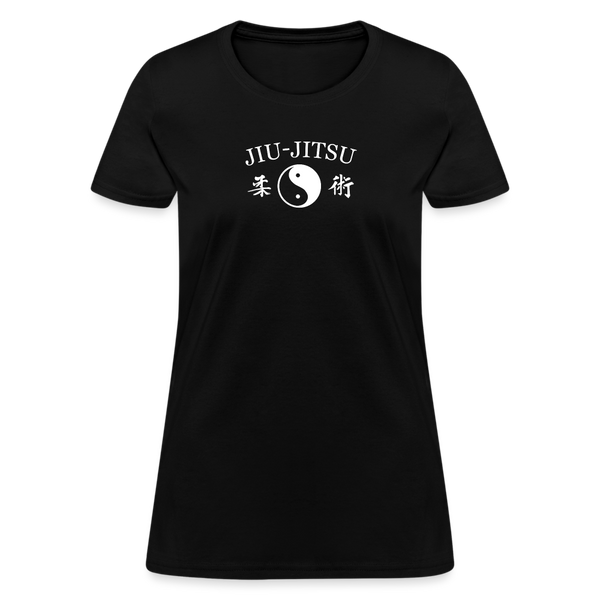 Jiu-Jitsu Yin and Yang Kanji Women's T-Shirt - black