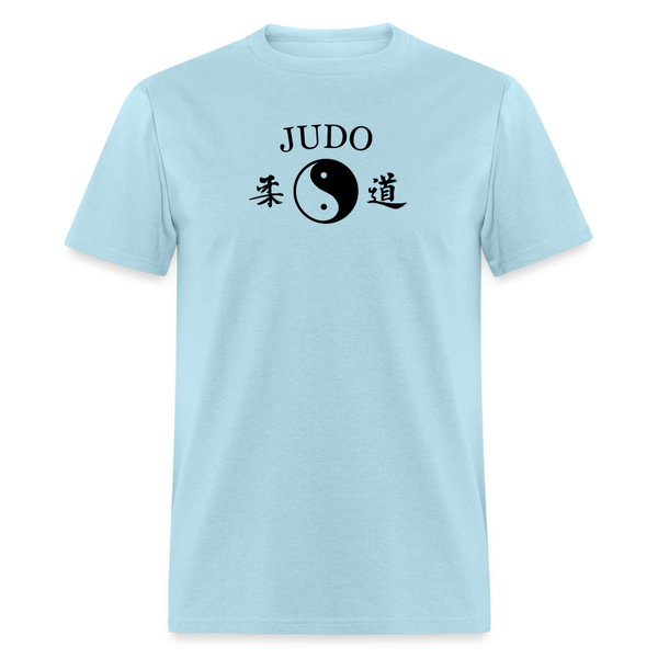 Judo Yin and Yang Kanji Men's T-Shirt - powder blue