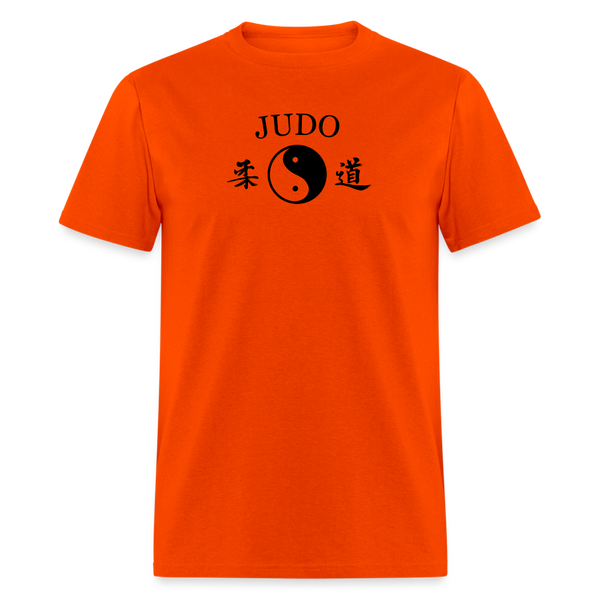 Judo Yin and Yang Kanji Men's T-Shirt - orange