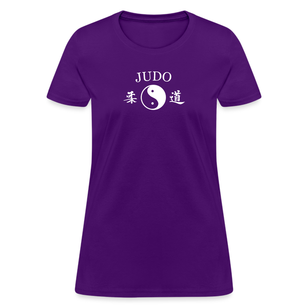 Judo Yin and Yang Kanji Women's T-Shirt - purple