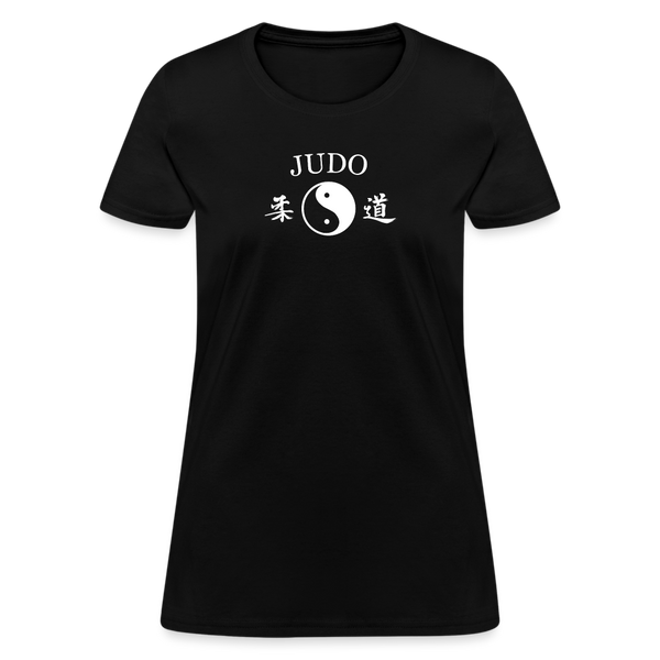 Judo Yin and Yang Kanji Women's T-Shirt - black