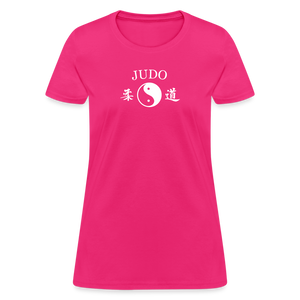 Judo Yin and Yang Kanji Women's T-Shirt - fuchsia
