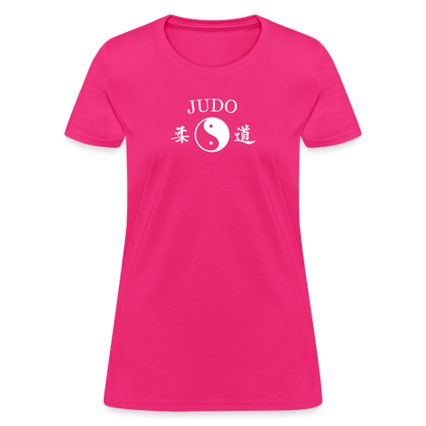 Judo Yin and Yang Kanji Women's T-Shirt - fuchsia