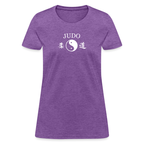 Judo Yin and Yang Kanji Women's T-Shirt - purple heather