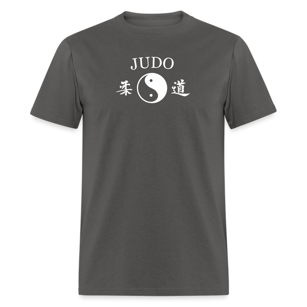 Judo Yin and Yang Kanji Men's T-Shirt - charcoal