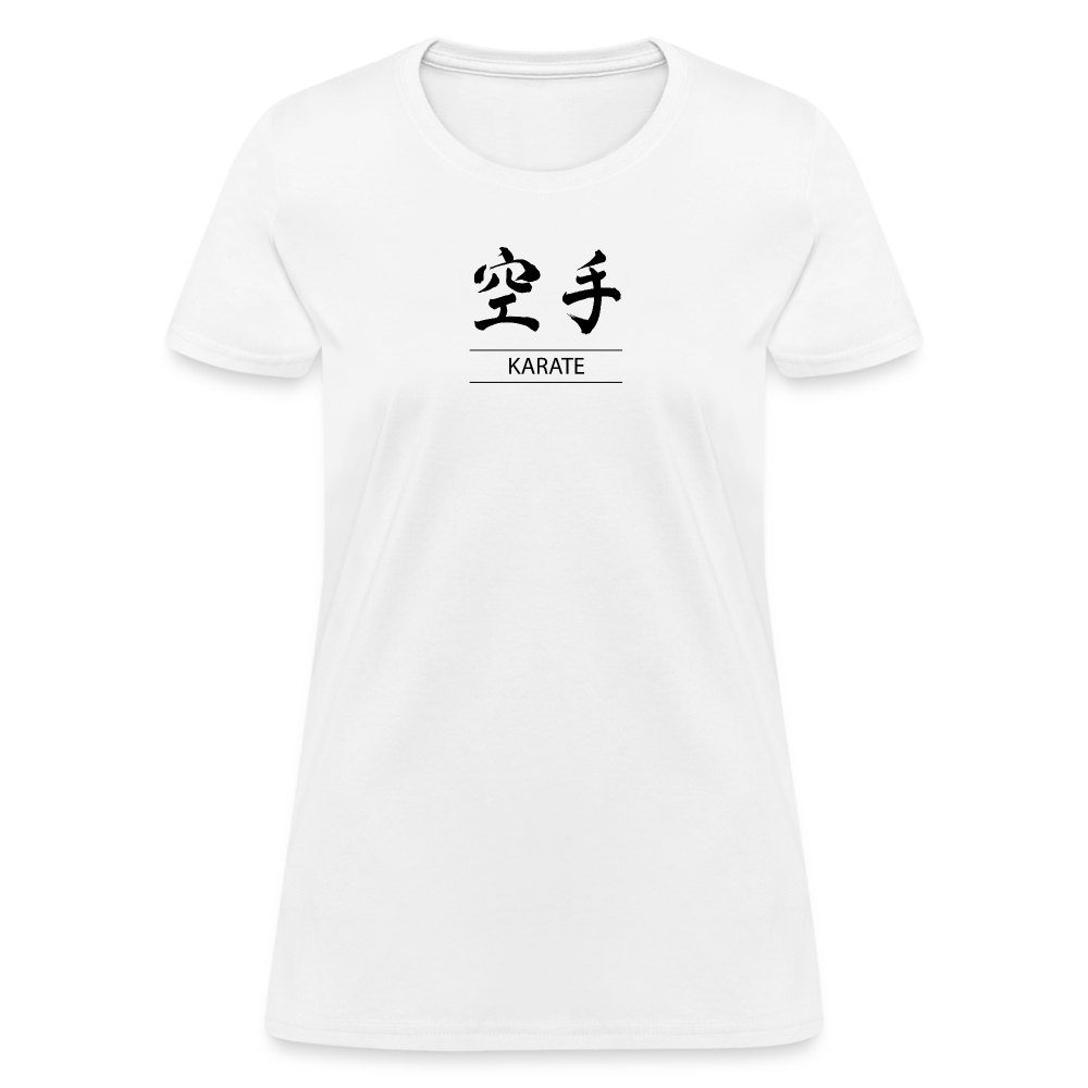 Karate Kanji Women's T-Shirt - white
