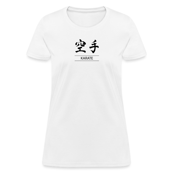 Karate Kanji Women's T-Shirt - white