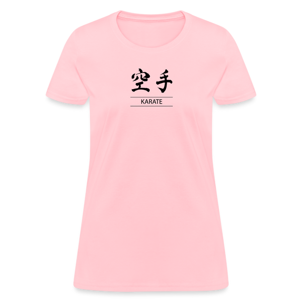 Karate Kanji Women's T-Shirt - pink