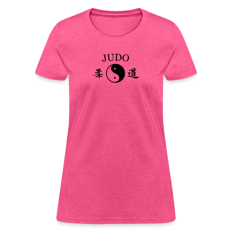 Judo Yin and Yang Kanji Women's T-Shirt - heather pink