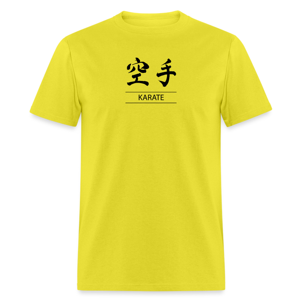 Karate Kanji Men's T-Shirt - yellow