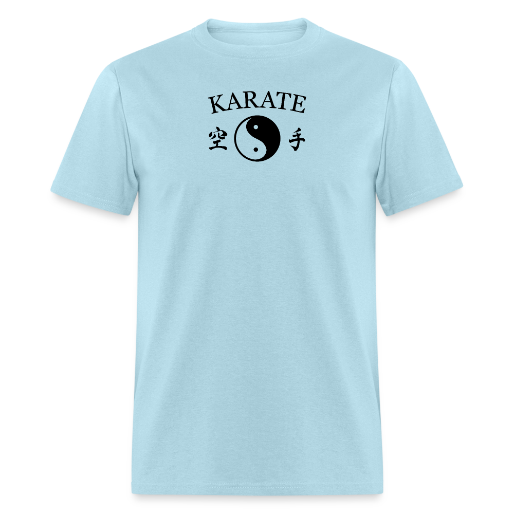 Karate Yin and Yang Kanji Men's T-Shirt - powder blue