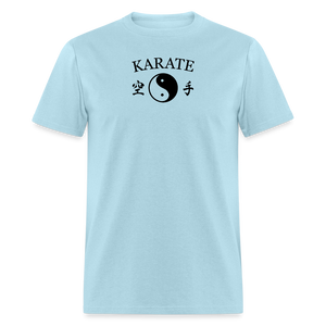 Karate Yin and Yang Kanji Men's T-Shirt - powder blue