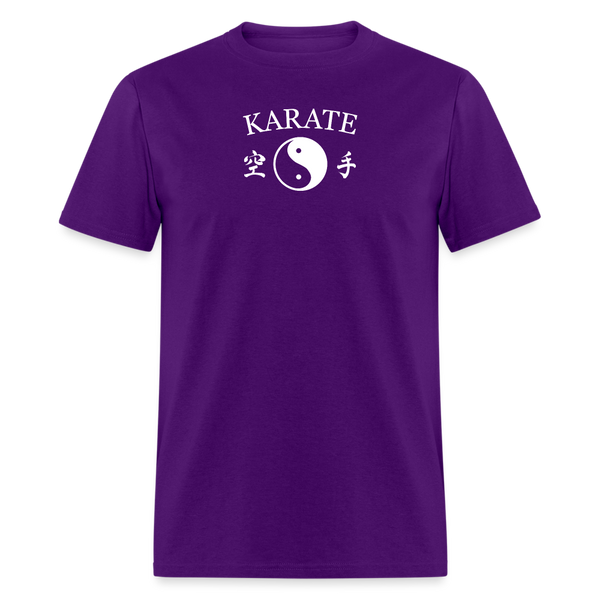 Karate Yin and Yang Kanji Men's T-Shirt - purple