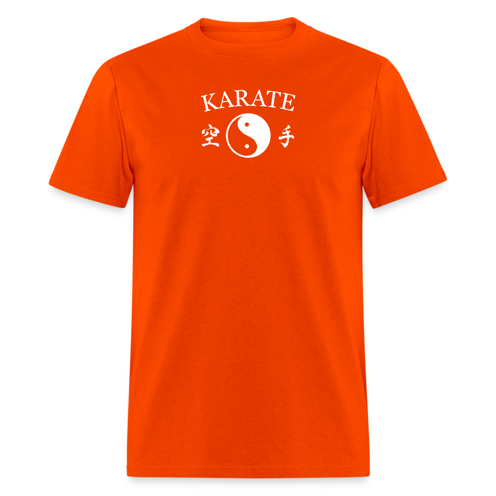 Karate Yin and Yang Kanji Men's T-Shirt - orange
