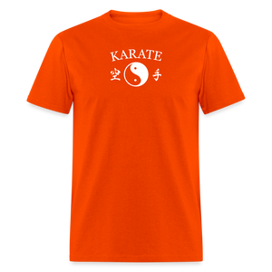 Karate Yin and Yang Kanji Men's T-Shirt - orange