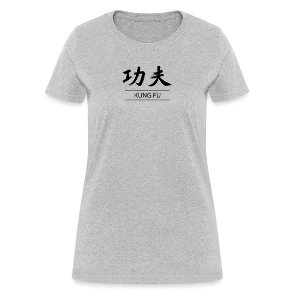 Kung Fu Kanji Women's T-Shirt - heather gray