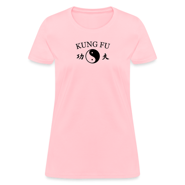Kung Fu Yin and Yang Kanji Women's T-Shirt - pink