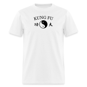 Kung Fu Yin and Yang Kanji Men's T-Shirt - white