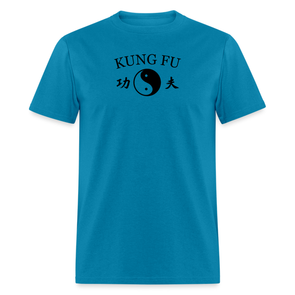 Kung Fu Yin and Yang Kanji Men's T-Shirt - turquoise