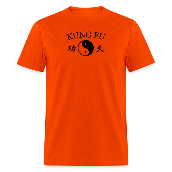 Kung Fu Yin and Yang Kanji Men's T-Shirt - orange