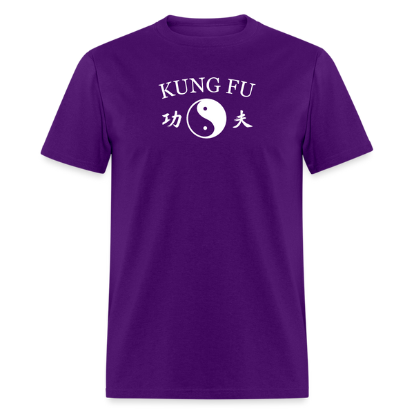 Kung Fu Yin and Yang Kanji Men's T-Shirt - purple