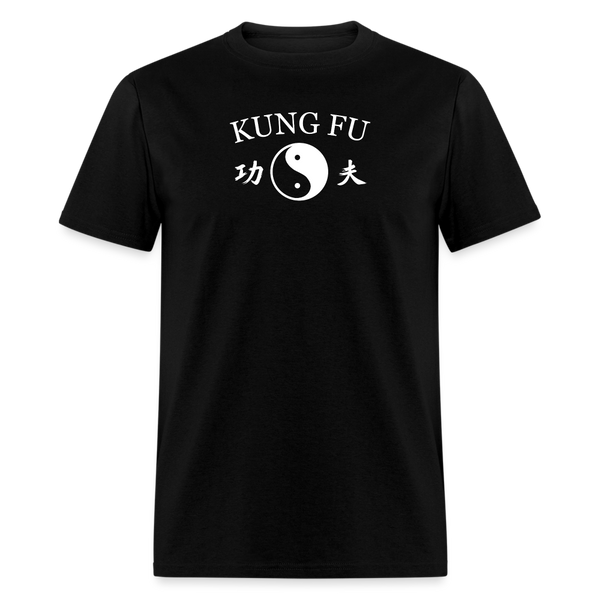 Kung Fu Yin and Yang Kanji Men's T-Shirt - black