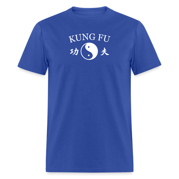 Kung Fu Yin and Yang Kanji Men's T-Shirt - royal blue