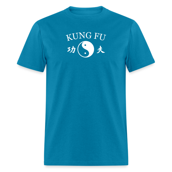 Kung Fu Yin and Yang Kanji Men's T-Shirt - turquoise