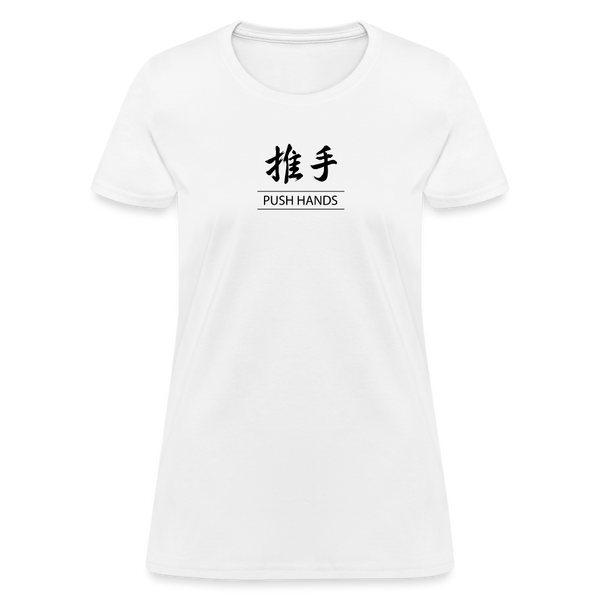 Push Hands Kanji Women's T-Shirt - white
