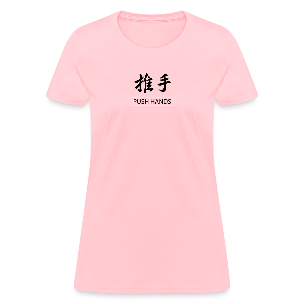 Push Hands Kanji Women's T-Shirt - pink