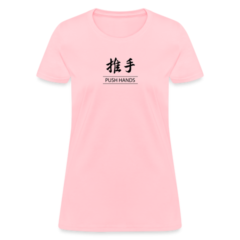 Push Hands Kanji Women's T-Shirt - pink