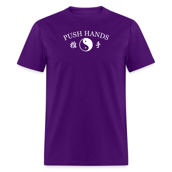 Push Hands Yin and Yang Kanji Men's T-Shirt - purple
