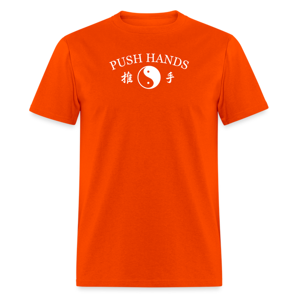 Push Hands Yin and Yang Kanji Men's T-Shirt - orange