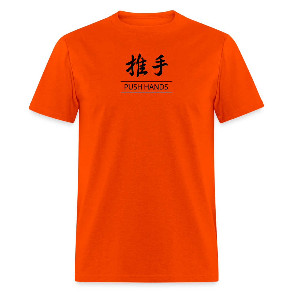 Push Hands Kanji Men's T-Shirt - orange