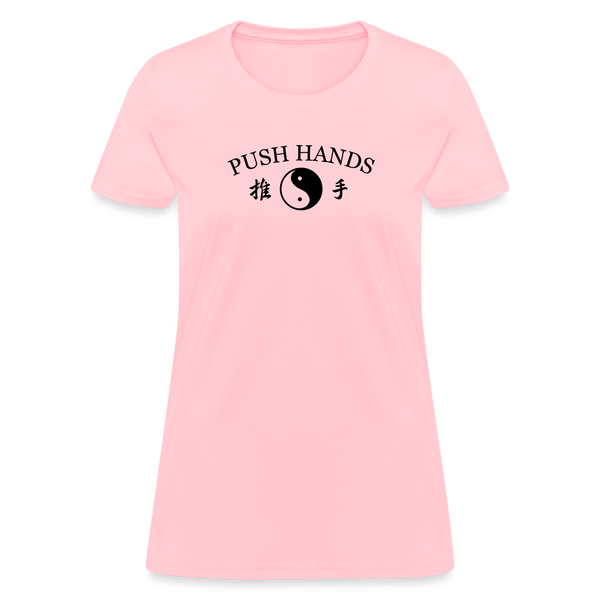 Push Hands Yin and Yang Kanji Women's T-Shirt - pink