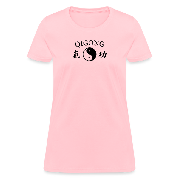 Qigong Yin and Yang with Kanji Women's T-Shirt - pink