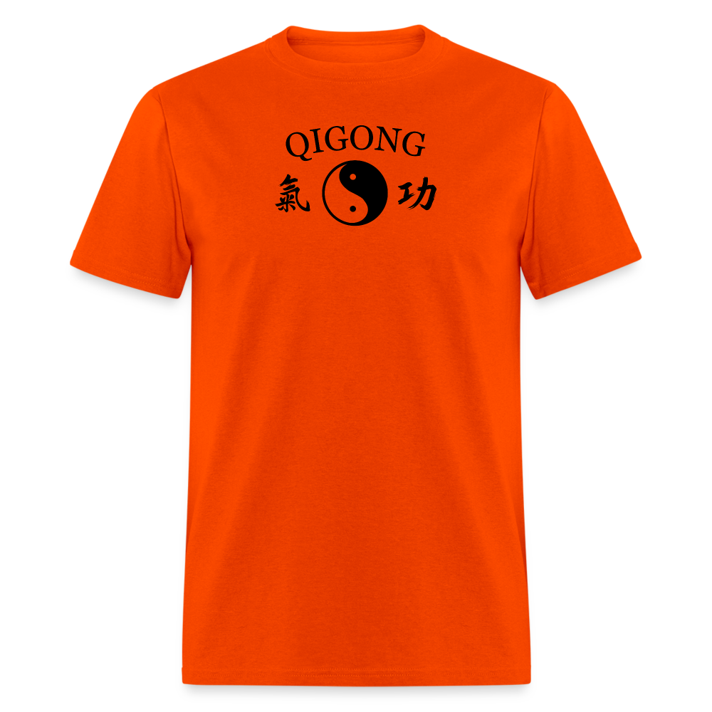Qigong Yin and Yang with Kanji Men's T-Shirt - orange