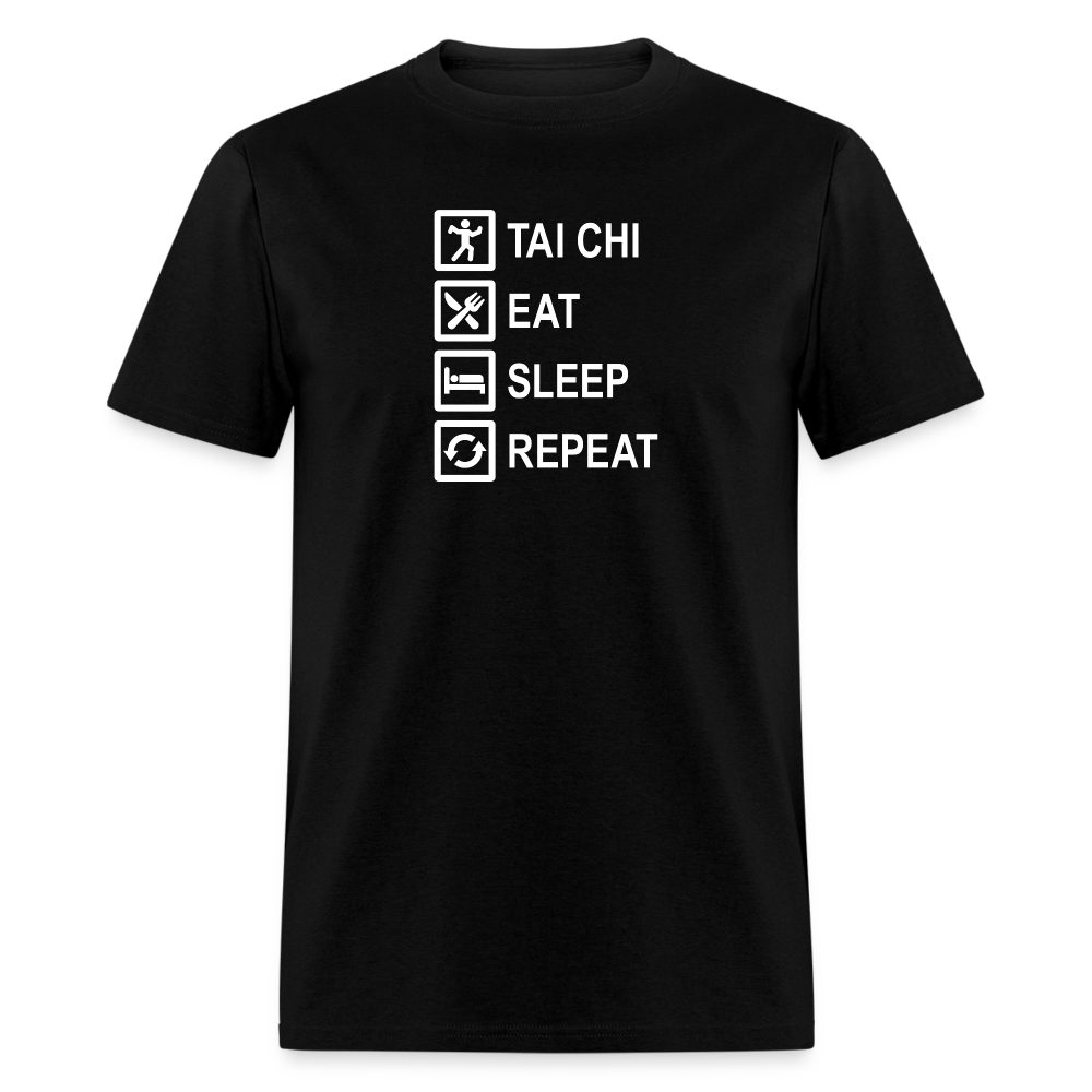 Tai Chi, Eat Sleep, Repeat Men's T-Shirt - black