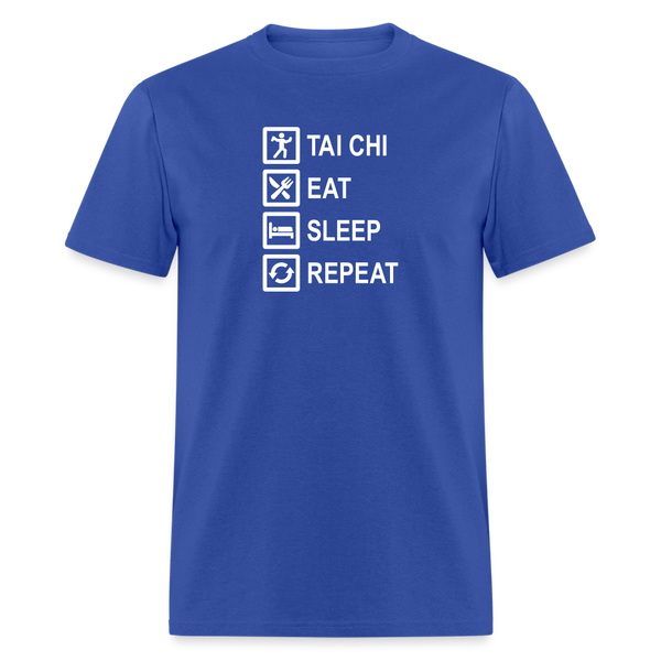 Tai Chi, Eat Sleep, Repeat Men's T-Shirt - royal blue