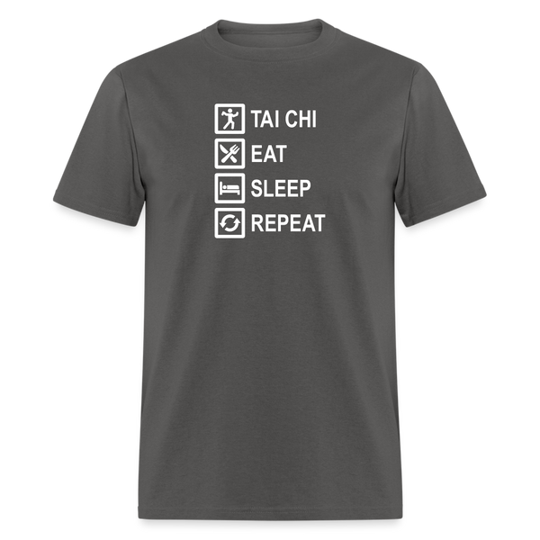 Tai Chi, Eat Sleep, Repeat Men's T-Shirt - charcoal