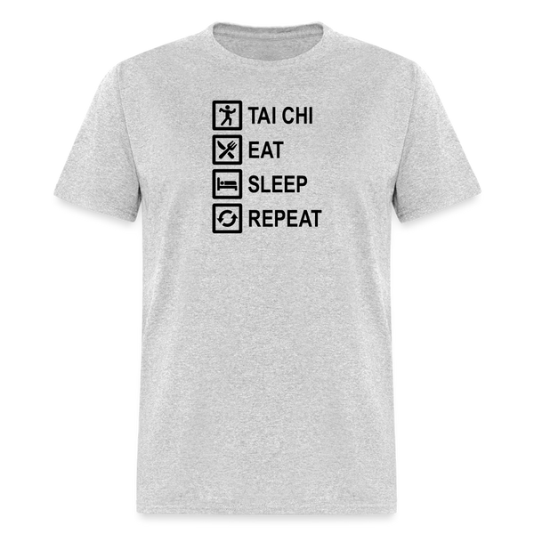 Tai Chi, Eat Sleep, Repeat Men's T-Shirt - heather gray