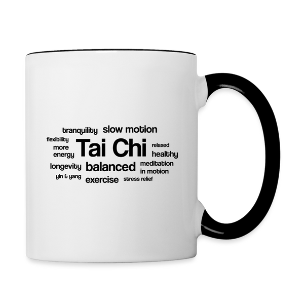 Tai Chi Health Benefits Mug - white/black