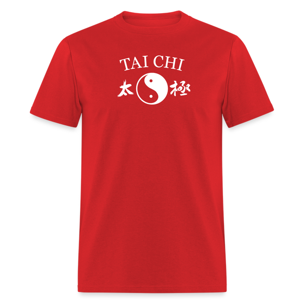 Tai Chi Yin and Yang with Kanji Men's T-Shirt - red