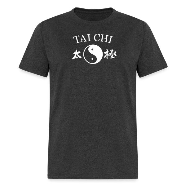 Tai Chi Yin and Yang with Kanji Men's T-Shirt - heather black
