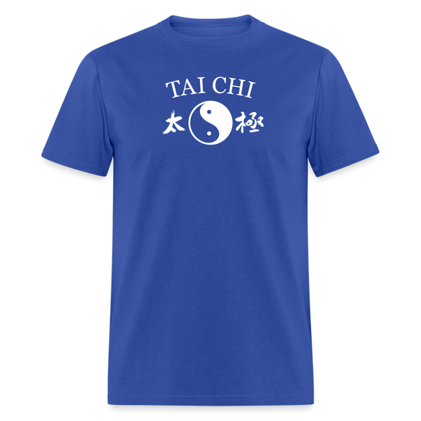 Tai Chi Yin and Yang with Kanji Men's T-Shirt - royal blue