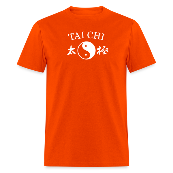 Tai Chi Yin and Yang with Kanji Men's T-Shirt - orange