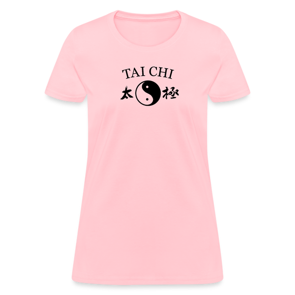 Tai Chi Yin and Yang with Kanji Women's T-Shirt - pink