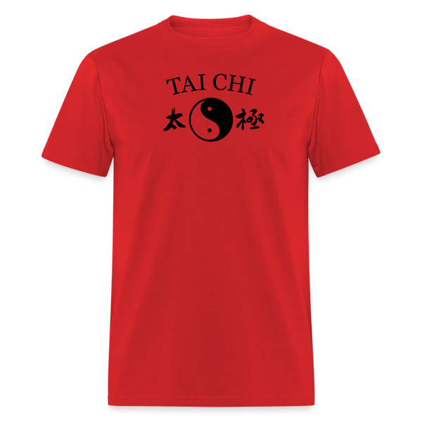 Tai Chi Yin and Yang Men's T-Shirt - red