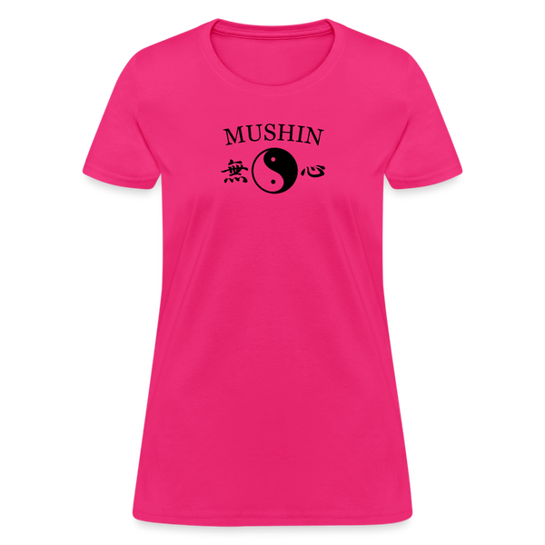 Mushin Kanji with Yin and Yang Women's T-Shirt - fuchsia